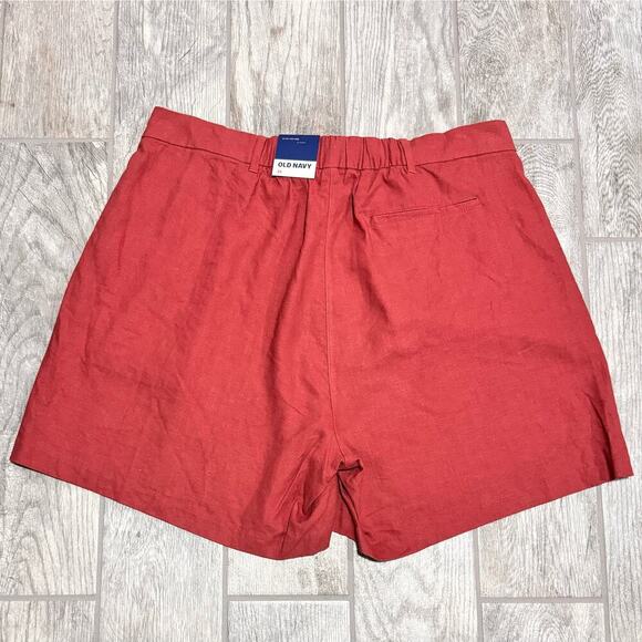 Old Navy Women’s NWT Trouser Shorts size 2W Large Linen Salmon Colored - Picture 11 of 11